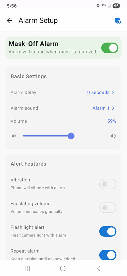Alarm Setup